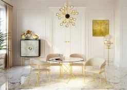 KARE Armlehnstuhl Belle Velvet Creme (2/Set)