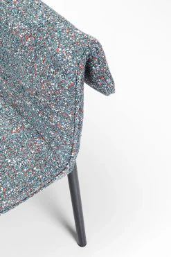 KARE Armlehnstuhl Bess Grau Flitter