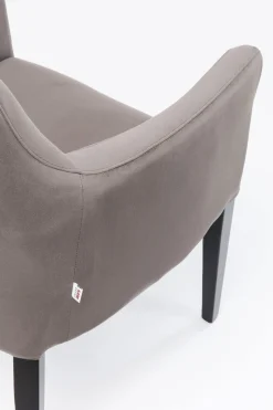 KARE Armlehnstuhl Black Mode Velvet Grau