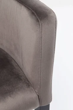 KARE Armlehnstuhl Black Mode Velvet Grau