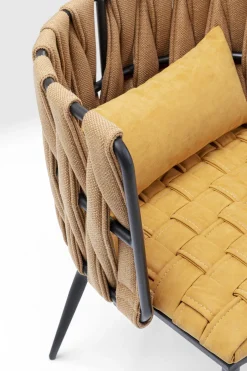 KARE Armlehnstuhl Cheerio Gelb inkl. Kissen