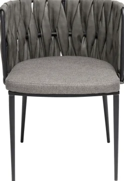 KARE Armlehnstuhl Cheerio Grau inkl. Kissen