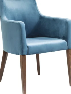 KARE Armlehnstuhl Mode Velvet Petrol