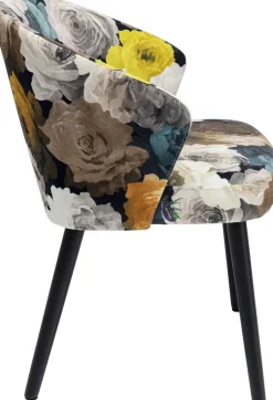 KARE Armlehnstuhl Peony Flower Gelb