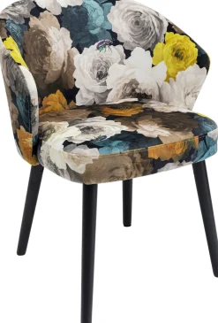 KARE Armlehnstuhl Peony Flower Gelb
