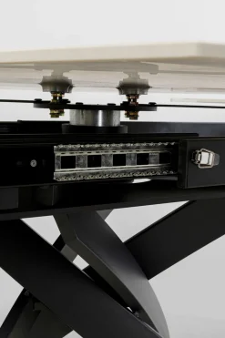 KARE Ausziehtisch Twist Onyx 120(30+30)x90cm