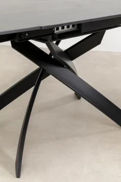 KARE Ausziehtisch Twist Schwarz 120(30+30)x90cm