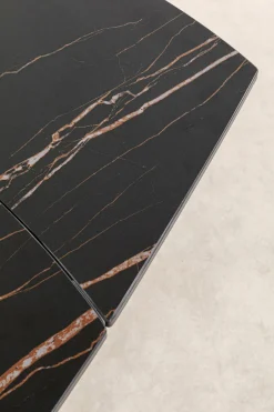 KARE Ausziehtisch Twist Schwarz 120(30+30)x90cm