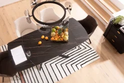 KARE Ausziehtisch Twist Schwarz 120(30+30)x90cm