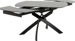 KARE Ausziehtisch Twist Schwarz 120(30+30)x90cm