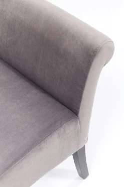 KARE Bank Motley Velvet Silvergrey