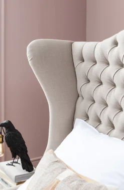 KARE Bett City Spirit Linen Natural 160x200cm