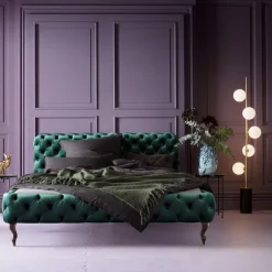 KARE Bett Desire Velvet Grün 180x200cm