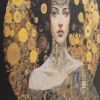 KARE Bild Glas Art Nouveau Lady 3D 120x120cm