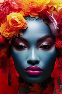 KARE Bild Glas Flowers Dream Women 80x120cm