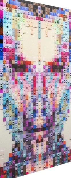 KARE Bild Glas Pixel Face 120x80cm