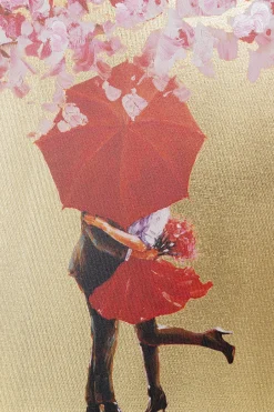 KARE Bild Touched Flower Couple Gold Pink 80x100cm