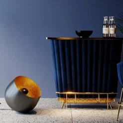 KARE Bodenleuchte Apollon Smooth Schwarz Ø50cm