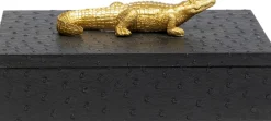 KARE Box Crocodile Schwarz (2/Set)