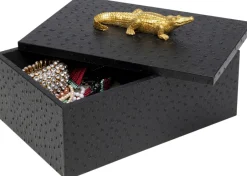 KARE Box Crocodile Schwarz (2/Set)