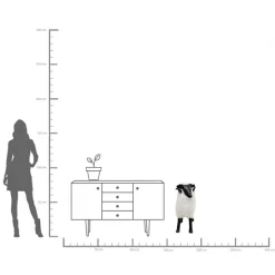 KARE Deko Figur Bathilde Ram Weiß 78cm