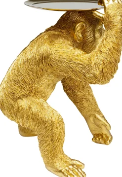 KARE Deko Figur Butler Playing Chimp Gold 52cm
