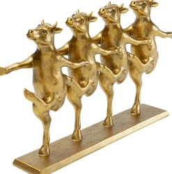 KARE Deko Figur Dancing Cows Gold 40cm
