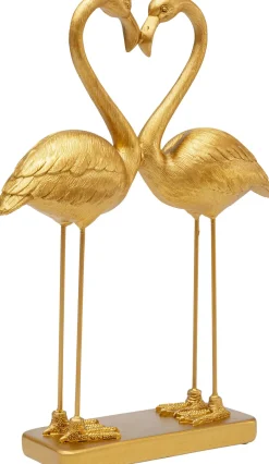 KARE Deko Figur Flamingo Love Gold 39cm