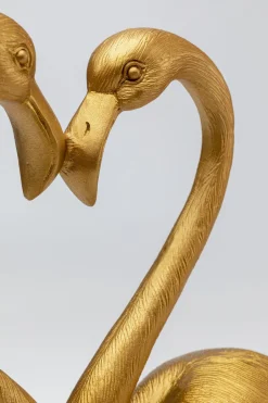 KARE Deko Figur Flamingo Love Gold 39cm
