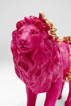 KARE Deko Figur Flower Lion Pink 19cm