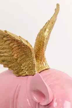KARE Deko Figur Flying Pig Pink 79cm