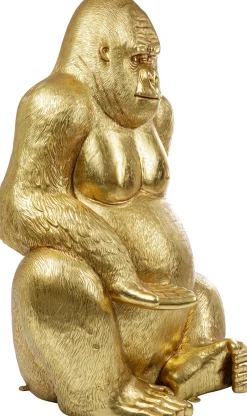 KARE Deko Figur Gorilla Gold XL 180