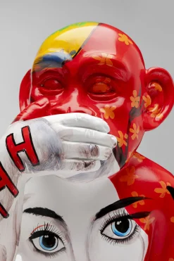 KARE Deko Figur Graffiti Monkey Rot 39cm