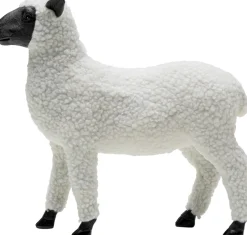 KARE Deko Figur Happy Sheep Wool Weiß 28cm