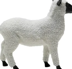 KARE Deko Figur Happy Sheep Wool Weiß 28cm