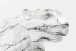KARE Deko Figur Leopard Marble 129cm