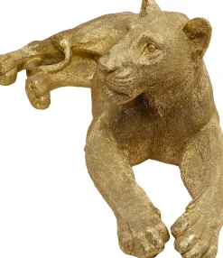 KARE Deko Figur Lion Gold 113cm