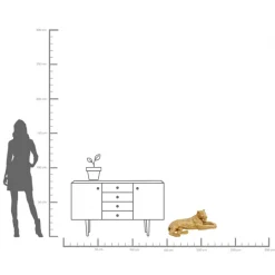 KARE Deko Figur Lion Gold 113cm