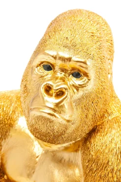 KARE Deko Figur Monkey Gorilla Side Medium Gold 39cm