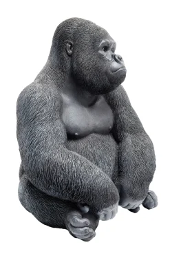 KARE Deko Figur Monkey Gorilla Side Medium Schwarz