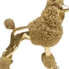 KARE Deko Figur Mrs Poodle Gold 34cm