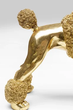 KARE Deko Figur Mrs Poodle Gold 34cm