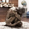 KARE Deko Figur Nude Man Hug Bronze 54cm