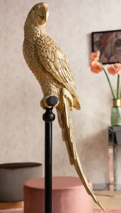 KARE Deko Figur Parrot Gold 116cm