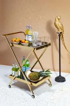 KARE Deko Figur Parrot Gold 116cm