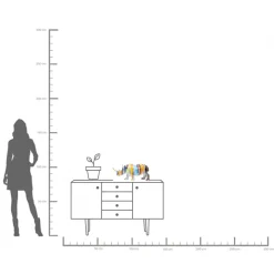 KARE Deko Figur Rhino Colore 26cm