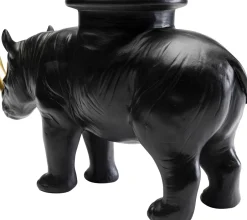 KARE Deko Figur Rhino Schwarz 41cm