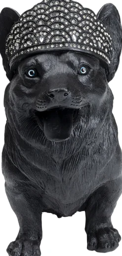 KARE Deko Figur Royal Standing Corgi Schwarz 52cm