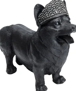 KARE Deko Figur Royal Standing Corgi Schwarz 52cm