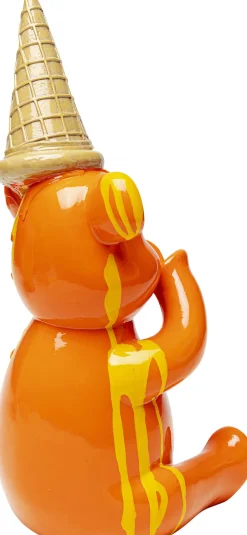 KARE Deko Figur Sitting Gelato Bear Orange 37cm